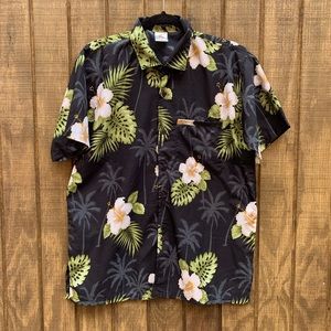 Rima Beachwear Black Hawaiian Shirt
